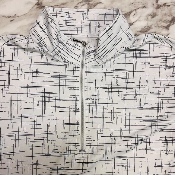 SanSoleil | Long Sleeve Mock Solshine Stix Print | White | Women's | S - Picture 3 of 4